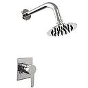 GRIFERIA DUCHA SIN TRANSFERENCIA EMBUTIR MONOCOMANDO FLAT HIDROMET - CROMO - 10 AÑOS DE GARANTIA [08404CRCR]