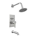 GRIFERIA DUCHA SIN TRANSFERIR EMBUTIR MONOCOMANDO FLAT HIDROMET - CROMO - 10 AÑOS DE GARANTIA