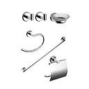 SET ACCESORIOS 6 PIEZAS PIAZZA DOT - JUEGO KIT BAÑO - 1 AÑO DE GARANTIA