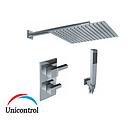 GRIFERIA DUCHA 2 VIAS CON DUCHADOR MONOCOMANDO ONE BLOCK HIDROMET - CROMO - 10 AÑOS DE GARANTIA [3505CRCR]