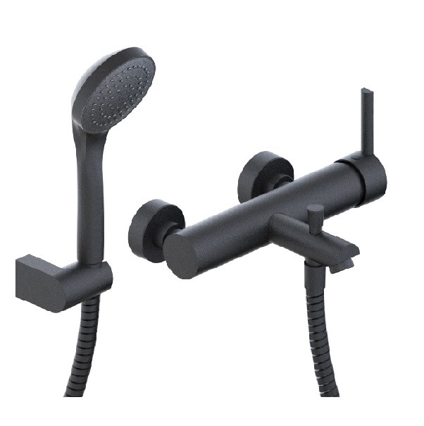 GRIFERIA DUCHA CON TRANSFERENCIA EXTERIOR STORM HIDROMET - BLACK - 10 AÑOS DE GARANTIA [4805NEGR]