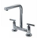 GRIFERIA MESADA COCINA BICOMANDO SUN LEVER HIDROMET - CROMO - PICO RECTO - 10 AÑOS DE GARANTIA