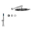 GRIFERIA BICOMANDO DUCHA 2 VIAS CON TRANSFERENCIA CON DUCHADOR LUXURY CROMO HIDROMET – 10 AÑOS DE GARANTÍA [15053CRCR]