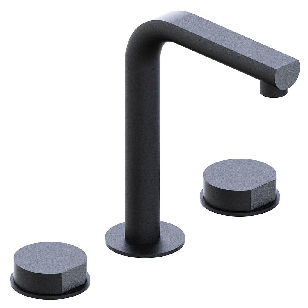 GRIFERIA BICOMANDO LAVATORIO LUXURY BLACK HIDROMET – 10 AÑOS DE GARANTÍA [15006NEGR]