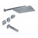 GRIFERIA BICOMANDO DUCHA CON TRANSFERENCIA BLOCK PLANE CROMO HIDROMET – 10 AÑOS DE GARANTÍA [34008CRCR]