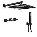 GRIFERÍA DUCHA 2 VIAS BICOMANDO CON TRANSFERENCIA Y DUCHADOR BLOCK UP NEGRO - HIDROMET - 10 AÑOS DE GARANTÍA [34063NEGR]