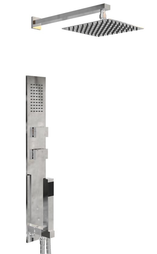 COLUMNA INTEGRAL 650 VOL CUAD CON DUCHA TECHO 200 [87738CRCR]