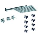 GRIFERIA BICOMANDO DUCHA 2 VIAS CON ESCOCESA BLOCK CRUZ CROMO HIDROMET – 10 AÑOS DE GARANTÍA [03457CRCR]