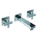 GRIFERIA BICOMANDO LAVATORIO PARED BLOCK CRUZ CROMO HIDROMET – 10 AÑOS DE GARANTÍA [03480CRCR]