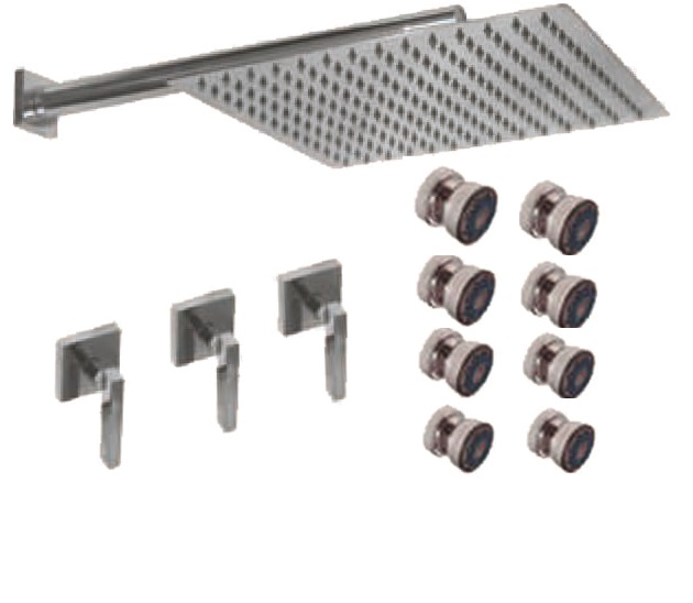 GRIFERÍA DUCHA 2 VIAS BICOMANDO CON ESCOCESA BLOCK LEVER CROMO - HIDROMET - 10 AÑOS DE GARANTÍA [03467CRCR]