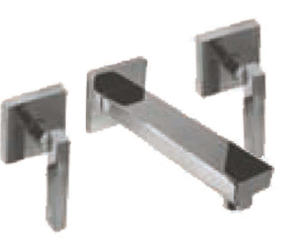 GRIFERIA BICOMANDO LAVATORIO PARED BLOCK LEVER CROMO HIDROMET – 10 AÑOS DE GARANTÍA [03490CRCR]