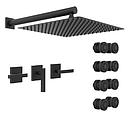 GRIFERÍA DUCHA 2 VIAS BICOMANDO CON ESCOCESA BLOCK LEVER NEGRO - HIDROMET - 10 AÑOS DE GARANTÍA [03467NEGR]