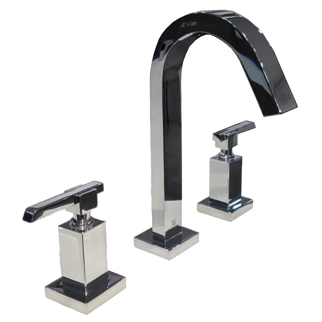 GRIFERIA BICOMANDO LAVATORIO GEOMETRY LEVER CROMO HIDROMET – 10 AÑOS DE GARANTÍA [02806CRCR]