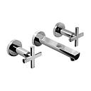 GRIFERIA BICOMANDO LAVATORIO DE PARED FLAT CRUZ CROMO HIDROMET – 10 AÑOS DE GARANTÍA [84180CRCR]