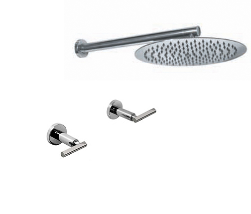 GRIFERÍA DUCHA BICOMANDO SIN TRANSFERENCIA FLAT LEVER CROMO - HIDROMET - 10 AÑOS DE GARANTÍA [84109CRCR]