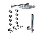 GRIFERIA BICOMANDO DUCHA CON TRANSFERENCIA 3 VIAS CON DUCHADOR CON ESCOCESA FLAT LEVER CROMO HIDROMET – 10 AÑOS DE GARANTÍA [84147CRCR]