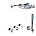 GRIFERIA BICOMANDO DUCHA CON TRANSFERENCIA 2 VIAS CON DUCHADOR FLAT LEVER CROMO HIDROMET – 10 AÑOS DE GARANTÍA [84165CRCR]