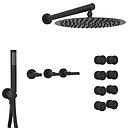 GRIFERIA BICOMANDO DUCHA CON TRANSFERENCIA 3 VIAS CON DUCHADOR CON ESCOCESA FLAT LEVER BLACK HIDROMET – 10 AÑOS DE GARANTÍA [84147NEGR]