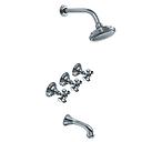 GRIFERIA BICOMANDO DUCHA CON TRANSFERENCIA BEVERLY CRUZ CROMO HIDROMET – 10 AÑOS DE GARANTÍA [00403CRCR]