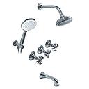 GRIFERIA BICOMANDO DUCHA 3 VIAS CON DUCHADOR BEVERLY CRUZ CROMO HIDROMET – 10 AÑOS DE GARANTÍA [00405CRCR]