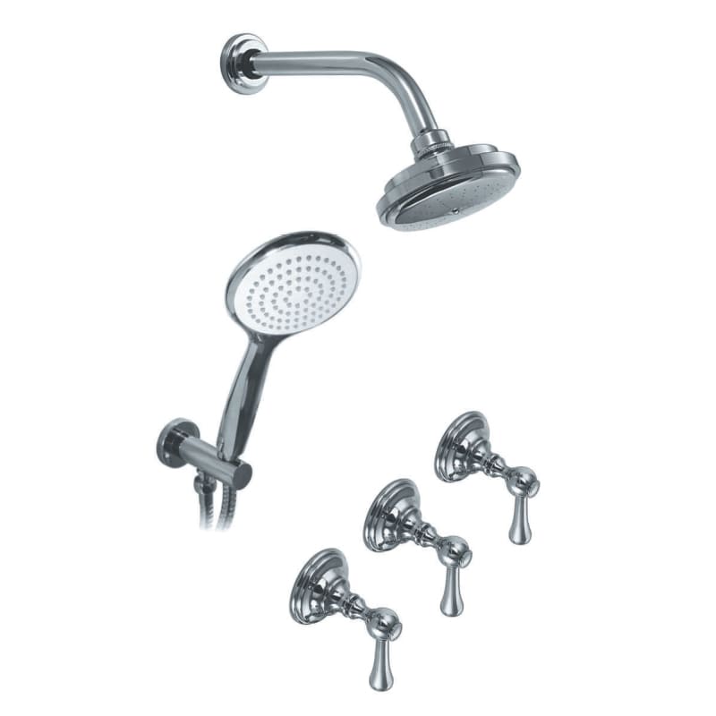 GRIFERIA BICOMANDO DUCHA 2 VIAS CON TRANSFERENCIA CON DUCHADOR  BEVERLY LEVER CROMO HIDROMET – 10 AÑOS DE GARANTÍA [00453CRCR]