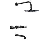 GRIFERIA BICOMANDO DUCHA CON TRANSFERENCIA MOON BLACK HIDROMET – 10 AÑOS DE GARANTÍA [2908NEGR]