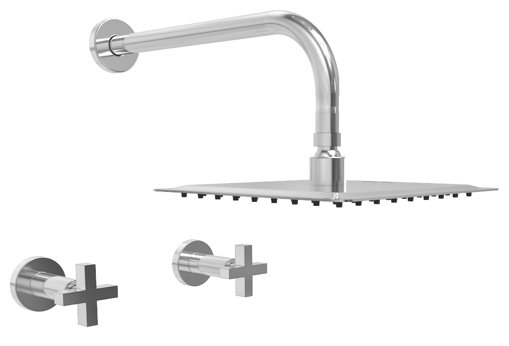 GRIFERIA BICOMANDO DUCHA SIN TRANSFERENCIA LOOK CRUZ CROMO HIDROMET – 10 AÑOS DE GARANTÍA [31104CRCR]