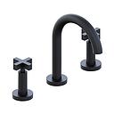 GRIFERÍA LAVATORIO BICOMANDO LOOK CRUZ NEGRO - HIDROMET - 10 AÑOS DE GARANTÍA [31101NEGR]