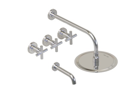 GRIFERIA BICOMANDO DUCHA CON TRANSFERENCIA SUN CRUZ CROMO HIDROMET – 10 AÑOS DE GARANTÍA [04503CRCR]