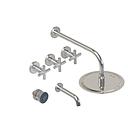 GRIFERIA BICOMANDO BAÑERA 3 VIAS CON ESCOCESA SUN CRUZ CROMO HIDROMET – 10 AÑOS DE GARANTÍA [04540CRCR]