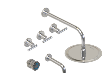 GRIFERIA BICOMANDO BAÑERA 3 VIAS CON ESCOCESA SUN LEVER CROMO HIDROMET – 10 AÑOS DE GARANTÍA [04545CRCR]