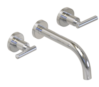 GRIFERIA BICOMANDO LAVATORIO DE PARED SUN LEVER CROMO HIDROMET – 10 AÑOS DE GARANTÍA [04590CRCR]