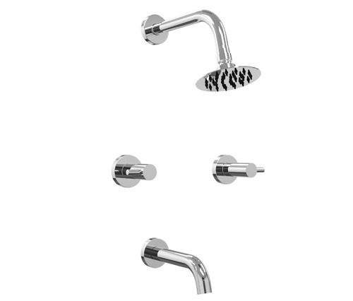 GRIFERÍA DUCHA BICOMANDO SIN TRANSFERENCIA JET CROMO - HIDROMET - 10 AÑOS DE GARANTÍA [03704CRCR]