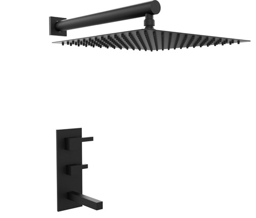 GRIFERÍA DUCHA MONOCOMANDO CON TRANSFERENCIA ONE BLOCK NEGRO - HIDROMET - 10 AÑOS DE GARANTÍA [3503NEGR]