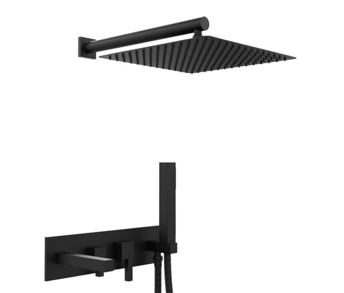 GRIFERIA MONOCOMANDO DUCHA INTEGRAL ONE BLOCK BLACK – 10 AÑOS DE GARANTÍA [3518NEGR]