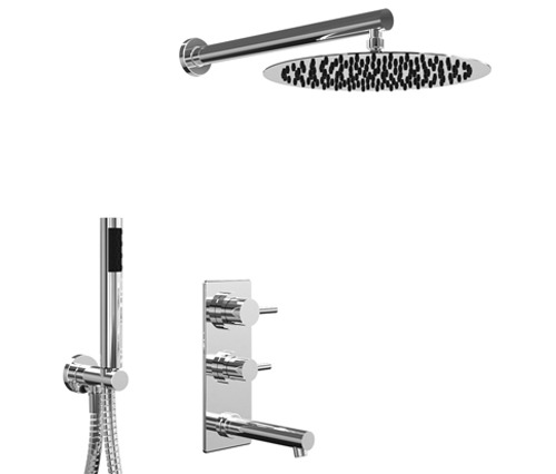 GRIFERIA MONOCOMANDO DUCHA 3 VIAS CON DUCHADOR ONE CROMO – 10 AÑOS DE GARANTÍA [03005CRCR]