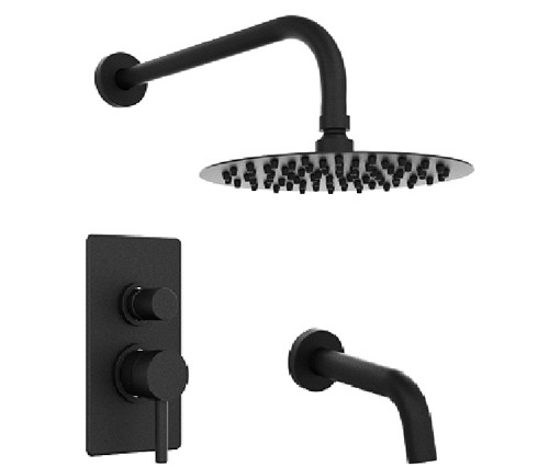 GRIFERIA MONOCOMANDO DUCHA CON TRANSFERENCIA EMBUTIDA VECTOR BLACK – 10 AÑOS DE GARANTÍA [42103NEGR]