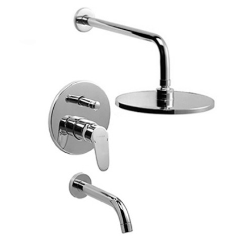 GRIFERÍA MONOCOMANDO DOT DUCHA EMBUTIR CON TRANSFERENCIA CROMO PIAZZA [10106]