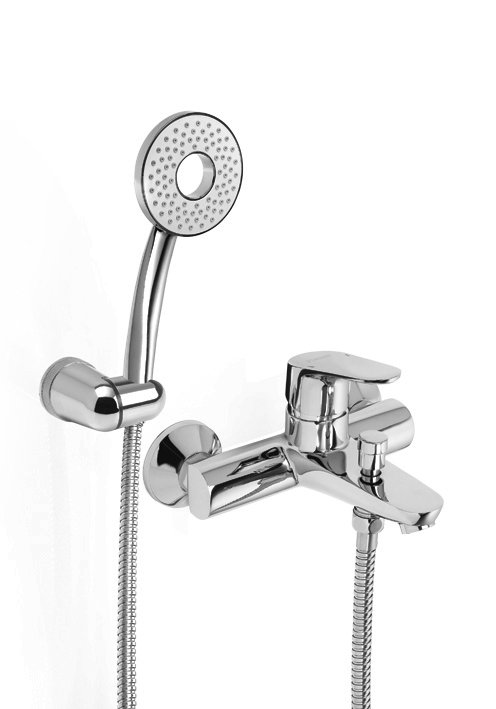 GRIFERÍA MONOCOMANDO DOT DUCHA EXTERIOR CON TRANSFERENCIA CROMO PIAZZA [10108]