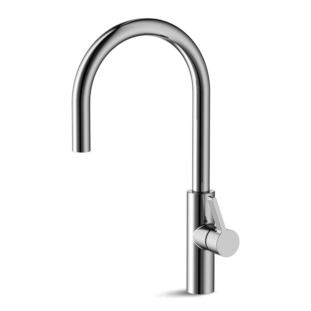 GRIFERÍA MONOCOMANDO KITCHEN PRO COCINA MESADA PICO ALTO CROMO PIAZZA [10314]