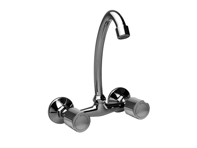 GRIFERÍA BICOMANDO CONVENCIONAL VIVA CROMO COCINA PARED CROMO HYDROS [255211]