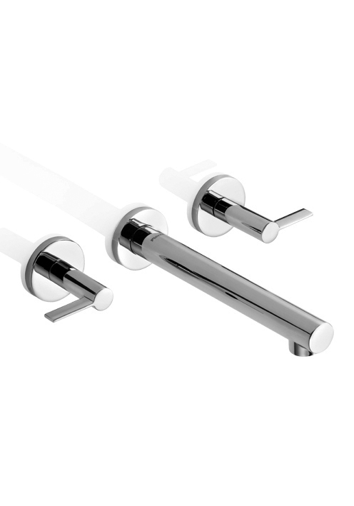 GRIFERÍA BICOMANDO CIERRE CERAMICO GUILTY LEVER LAVATORIO DE PARED CROMO PIAZZA [22503]