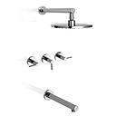 GRIFERÍA BICOMANDO CIERRE CERAMICO GUILTY LEVER DUCHA EMBUTIR CON TRANSFERENCIA CROMO PIAZZA [22506]