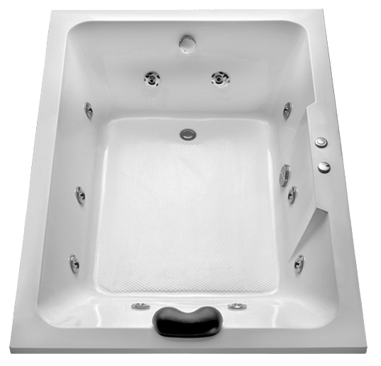 BAÑERA HIDROMASAJE DE LUJO DOBLE DE 1650mm PIAZZA [BH165LD]