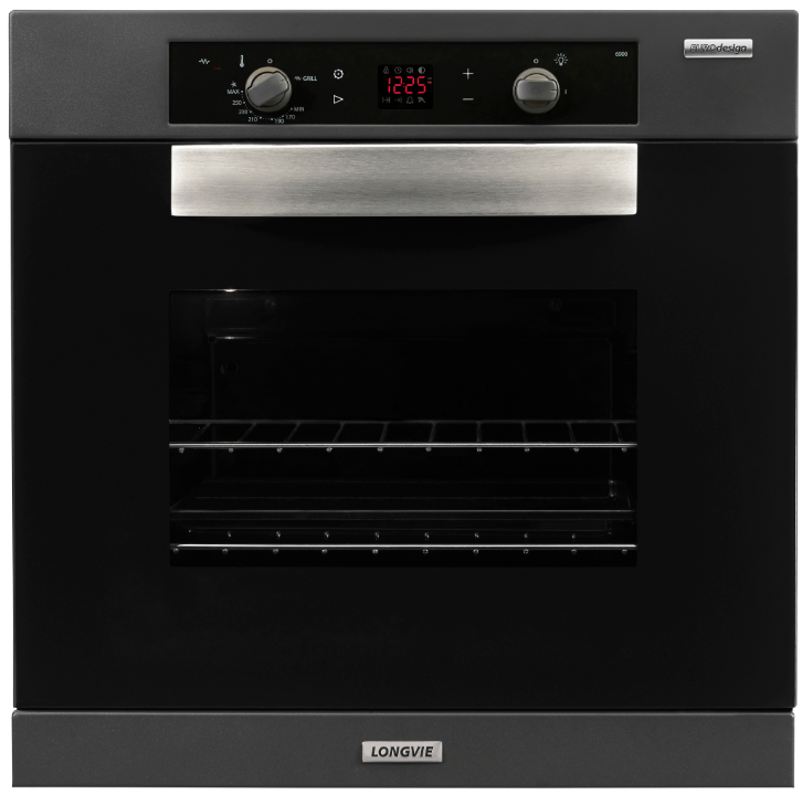 HORNO A GAS 68,5LTS - EFICIENCIA ENERGÉTICA A++ - CON GRILL, TIMER, TERMOSTATO, PROGRAMACIÓN TOUCH Y ENCENDIDO ELÉCTRICO - 60X60CM - NEGRO - LONGVIE [H6900GT]