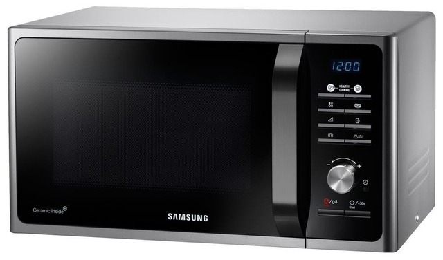 MICROONDAS 28 LTS  - 6 NIVELES - INTERIOR CERÁMICO - CON GRILL - PLATA - SAMSUNG  [SAMG28F3K3TAS]