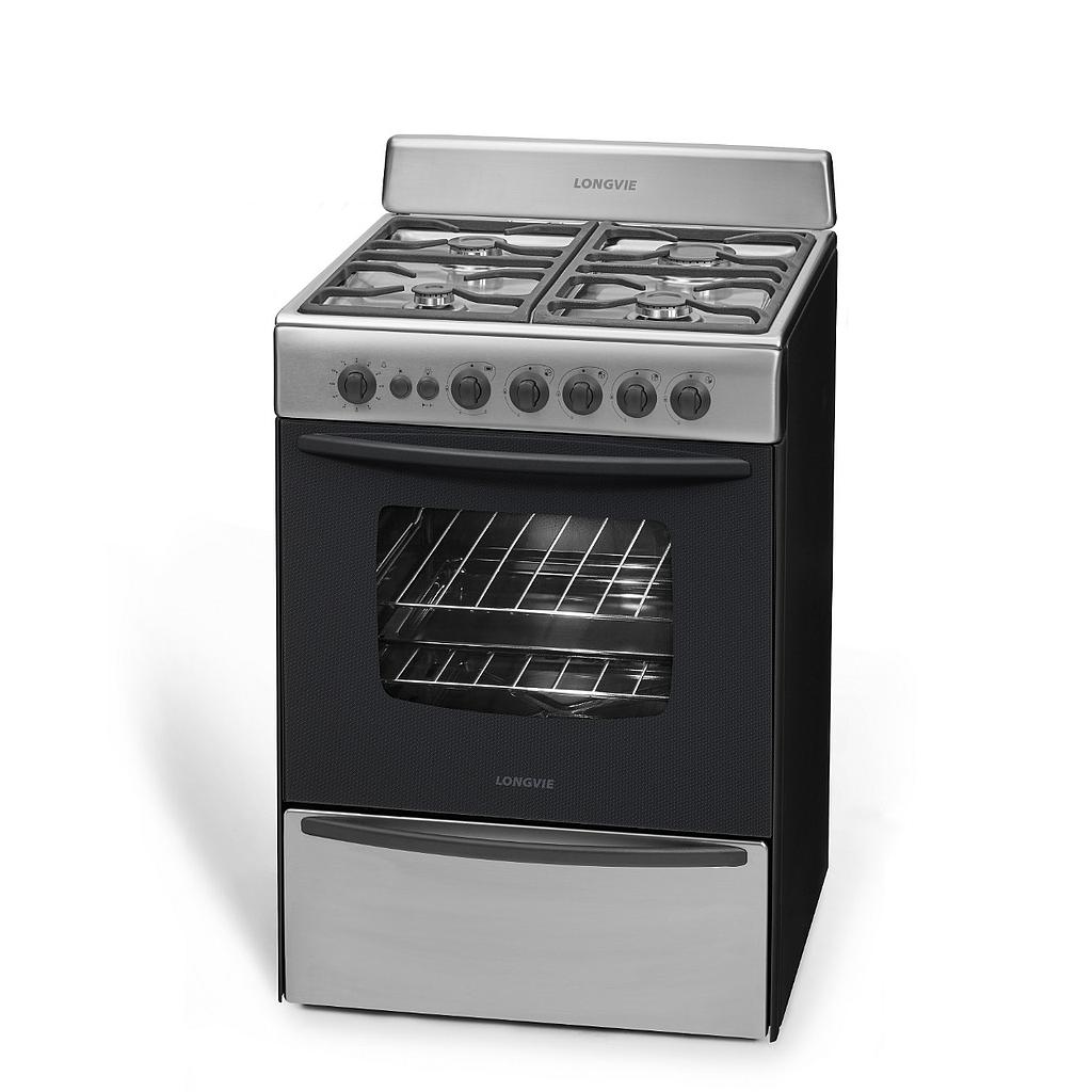 COCINA PREMIUM A GAS LONGVIE 60CM - INOXIDABLE - EFICIENCIA A++  [13601XF]