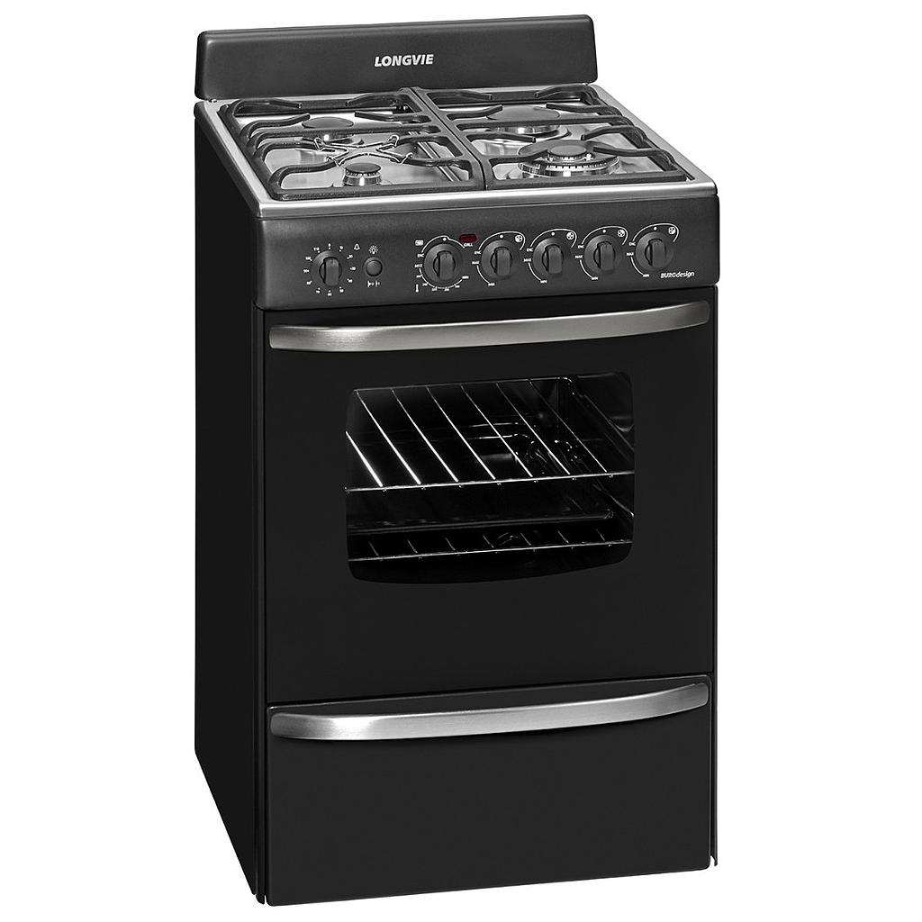 COCINA PREMIUM A GAS LONGVIE 56CM - GRAFITO -EFICIENCIA A++ [19501G]