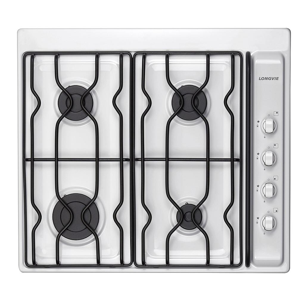 ANAFE STD - ENCASTRABLE A GAS LONGVIE  60CM- BLANCO - EFICIENCIA "A" [A2600BF]