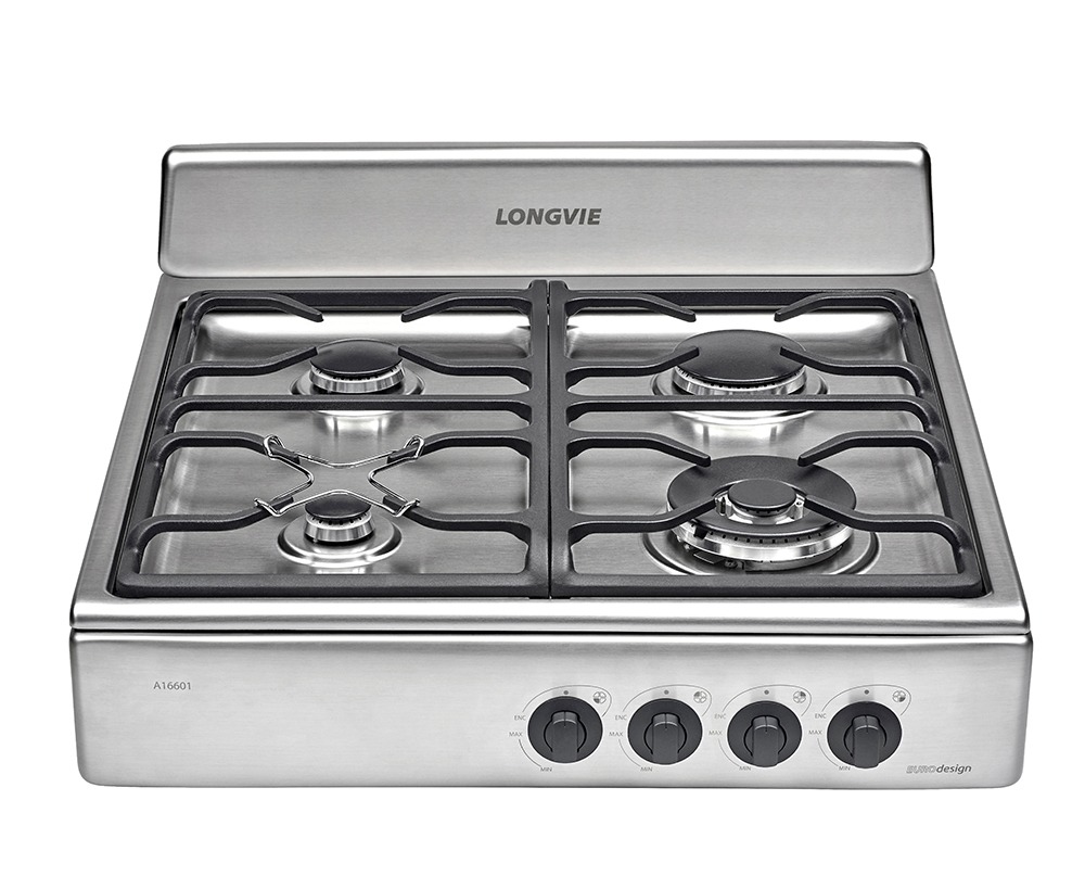 ANAFE STD - EMPOTRABLE A GAS LONGVIE  60CM - INOXIDABLE - EFICIENCIA "A" [A16601X]